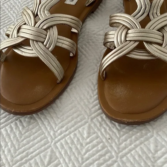 Steve Madden Gold Strappy Sandals - Picture 3 of 6